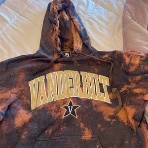 XL Vintage EMBROIDERED Vanderbilt Acid Wash Commodores Hoodie